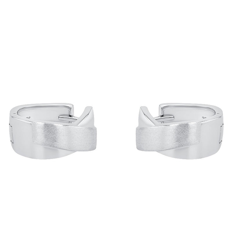AMOR Creoles for Women, Silver 925