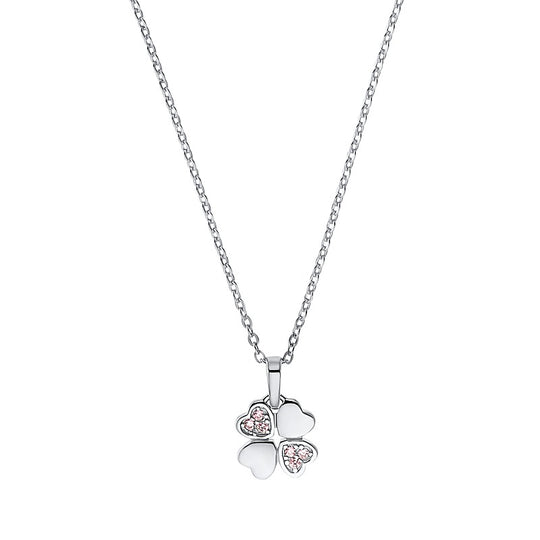 AMOR Chain with pendant for Girls, Silver 925 | clover-leaf