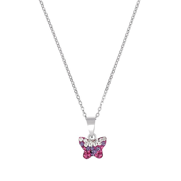Amor 2021573 Chain with pendant for Girls, Silver 925 butterfly