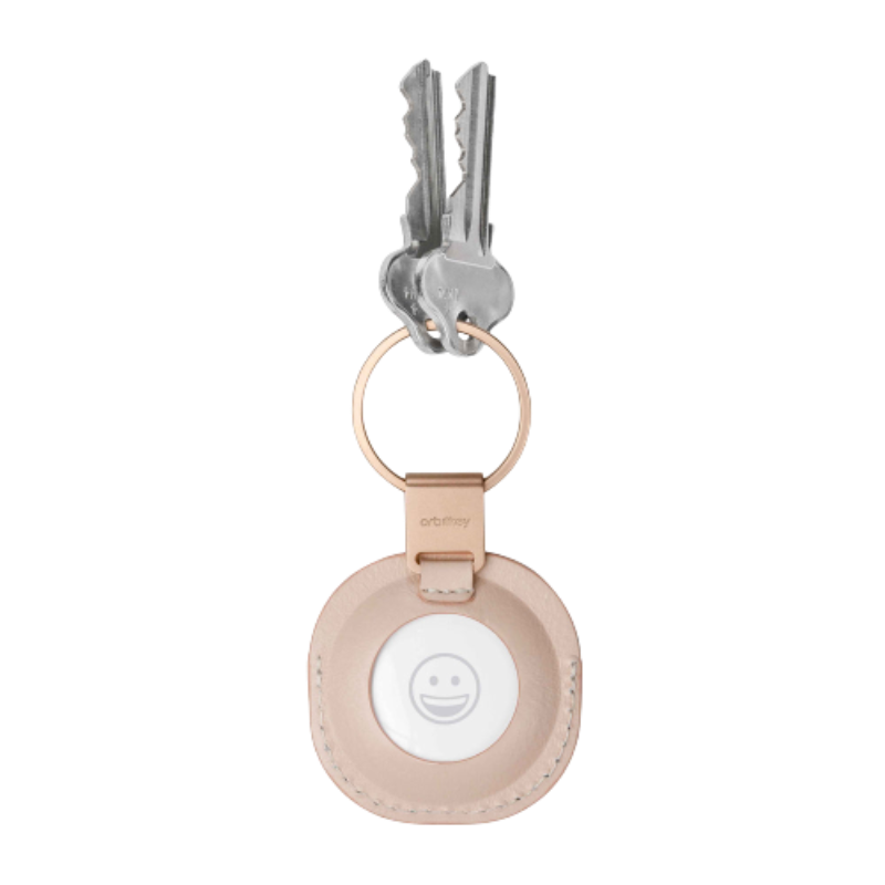 ORBITKEY Leather Holder airtag-holder-blush