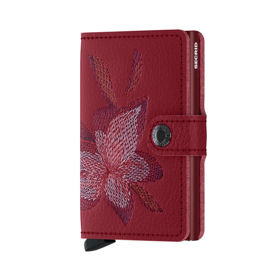 SECRID Miniwallet Stitch (Veg Tanned Base) Magnolia Rosso at STORIES By SWISSBO