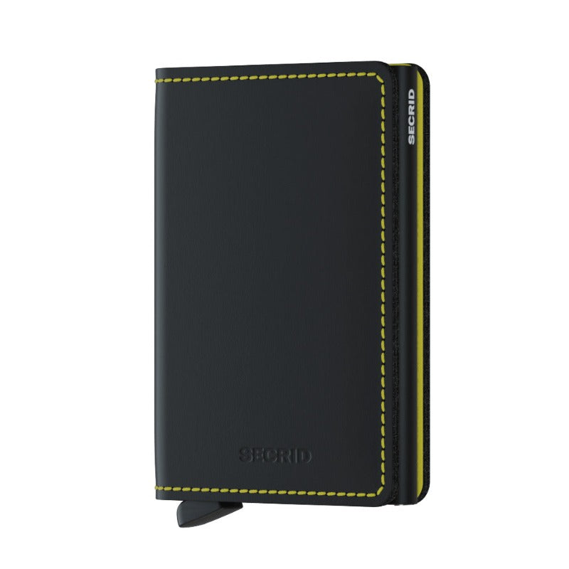 SECRID Slimwallet Matte Black & Yellow at STORIES By SWISSBO