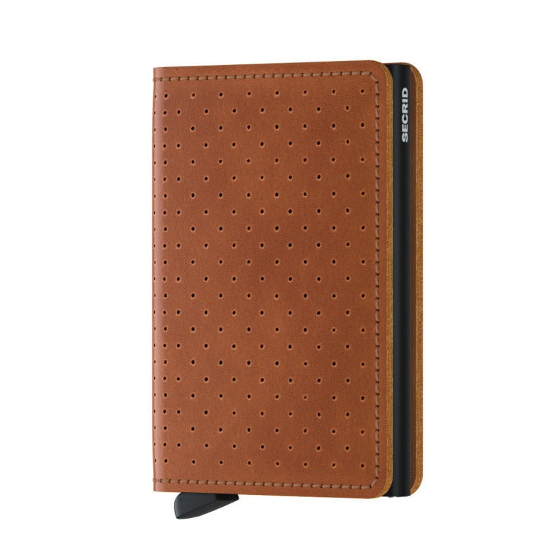 SECRID Slimwallet Perforated Cognac at STORIES By SWISSBO