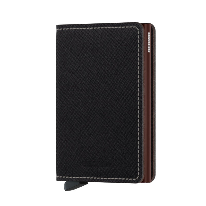 SECRID Slimwallet Saffiano Brown at STORIES By SWISSBO