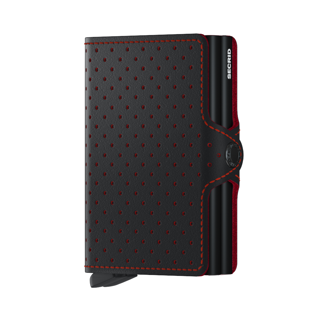 SECRID Twinwallet Perforated Black Red at STORIES By SWISSBO