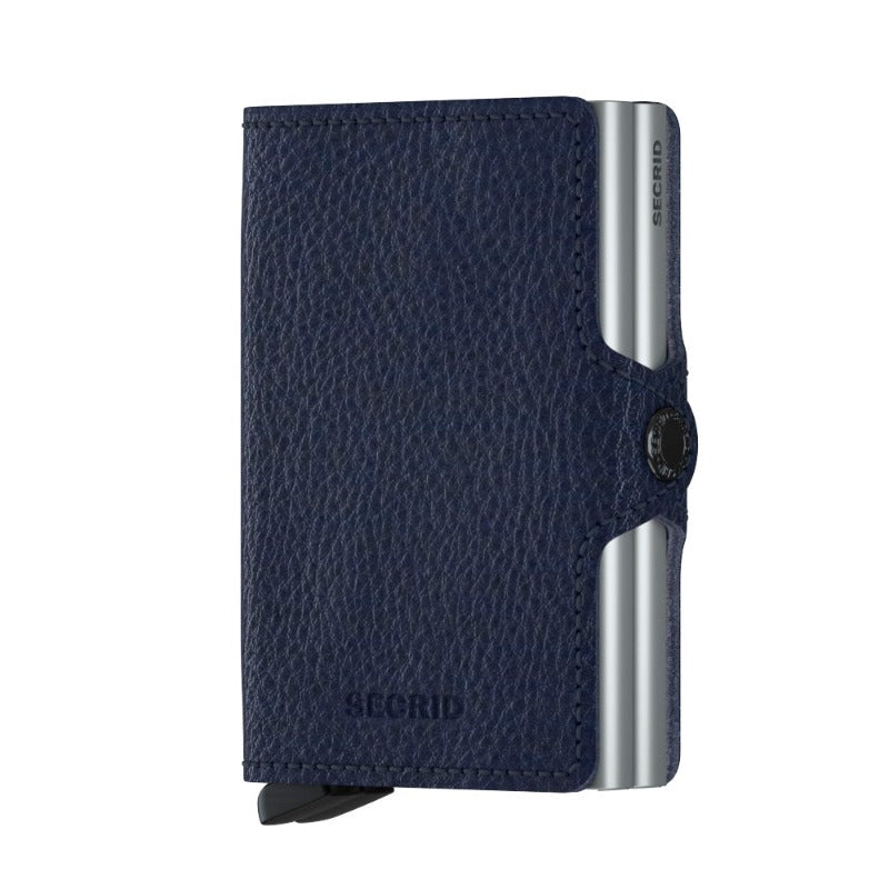 Twinwallet Veg Navy Silver