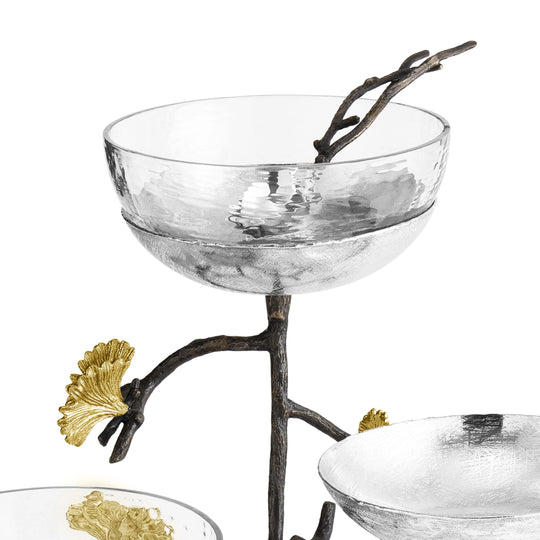 Michael Aram Butterfly Ginkgo Triple Bowl Set With Spoons at STORIES By SWISSBO